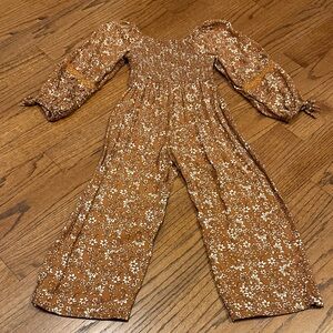 Jessica Simpson Floral Tan Jumpsuit